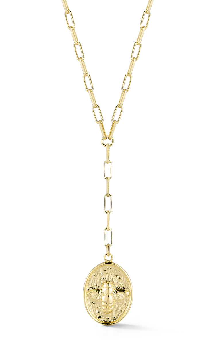 Bumble Bee Link Lariat Necklace Sphera Milano