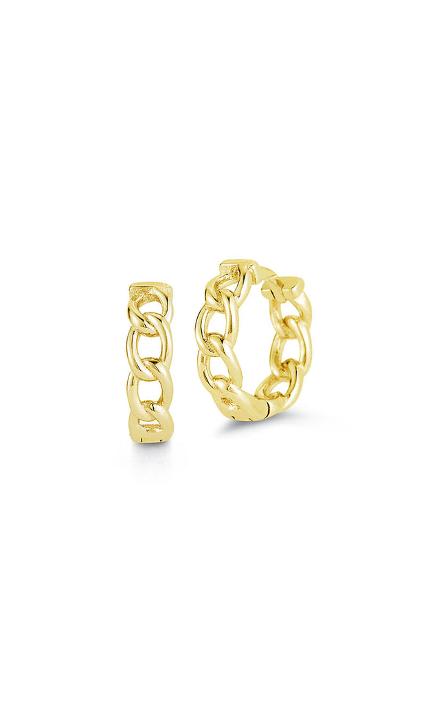 Chain Link Huggie Earring - Sphera Milano