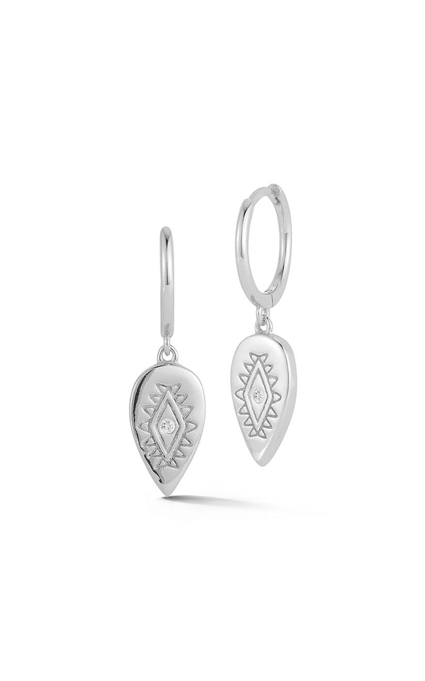 Small Charm Huggie Earring - Sphera Milano