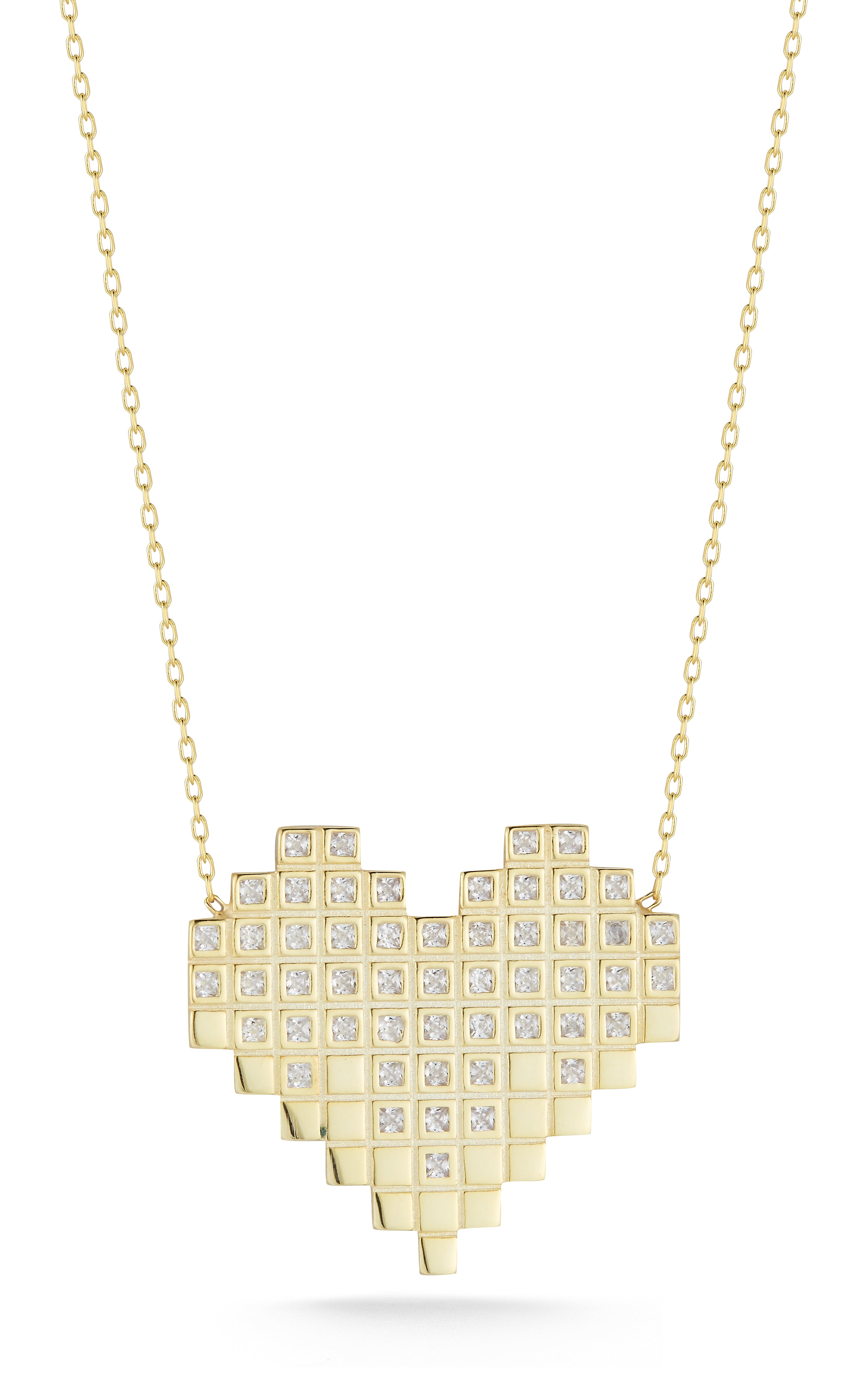 [MARGESHERWOOD] PIXEL HEART NECKLACE ★大人気★ 26_YG_24091e27-420d-4aec-a72e-