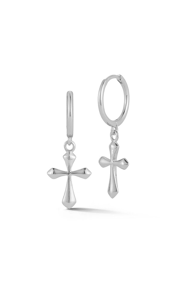Cross Huggie Earring - Sphera Milano