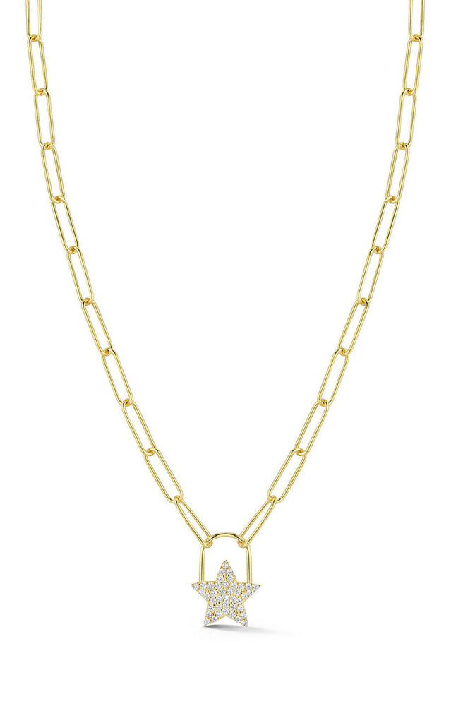 Pavé Star Link Chain Necklace - Sphera Milano