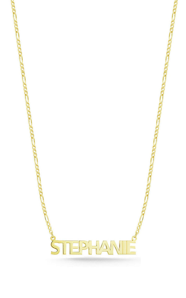 Solid Nameplate Pendant Necklace - Sphera Milano