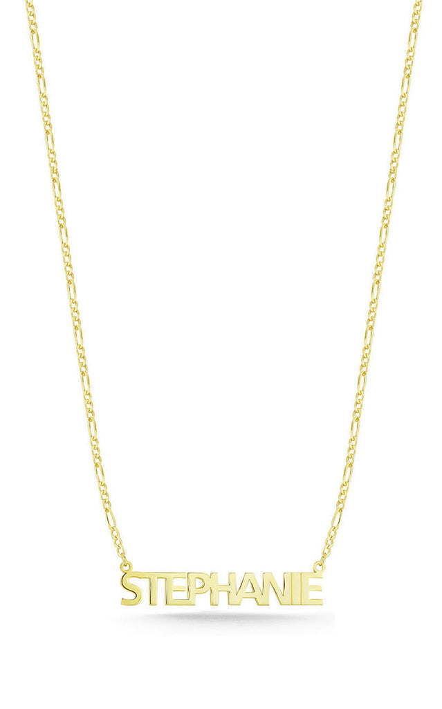 Solid Nameplate Pendant Necklace - Sphera Milano